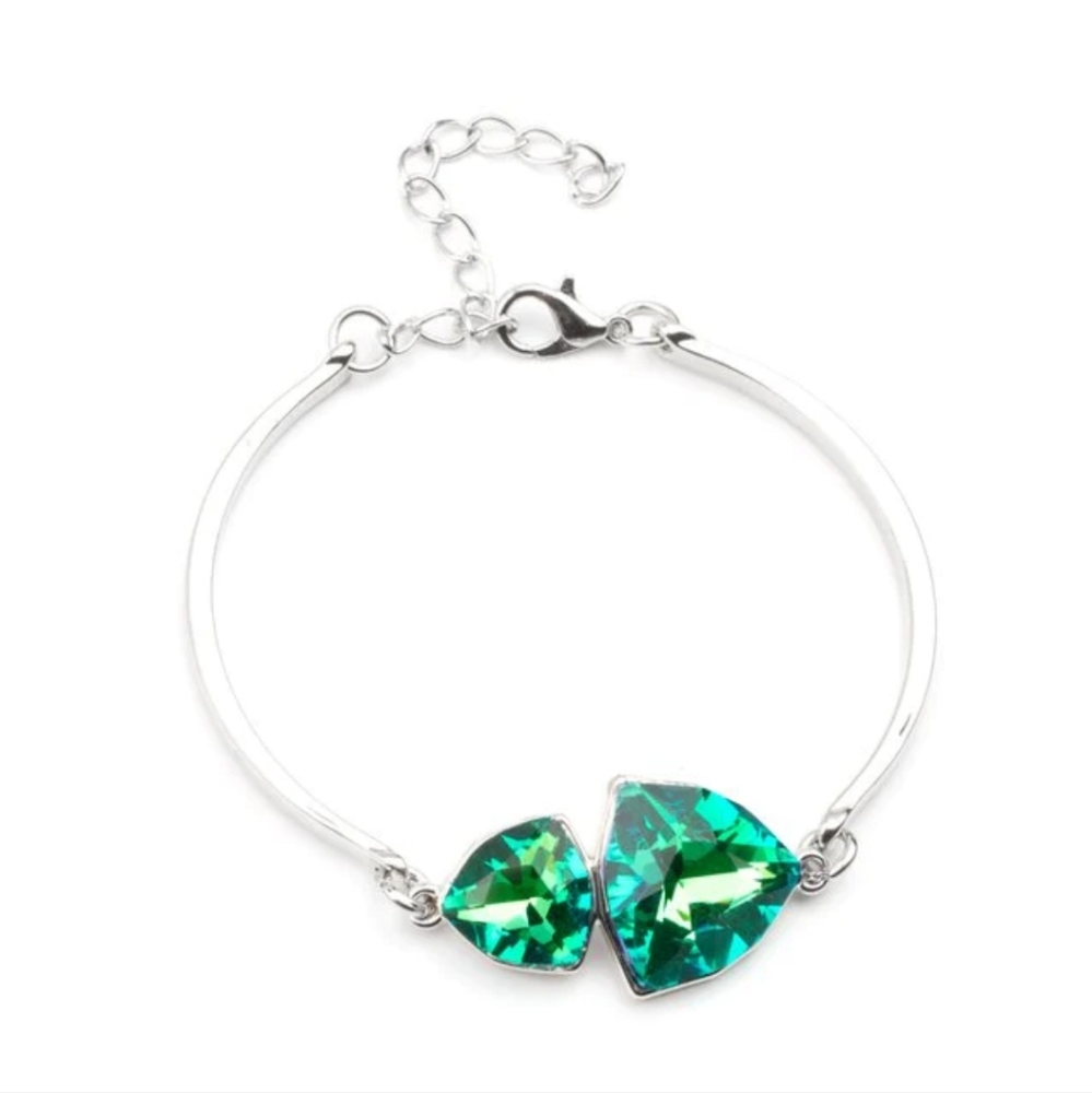 3PCS Green Set: Necklace, Bracelet & Earrings *New* - Picture 9 of 17